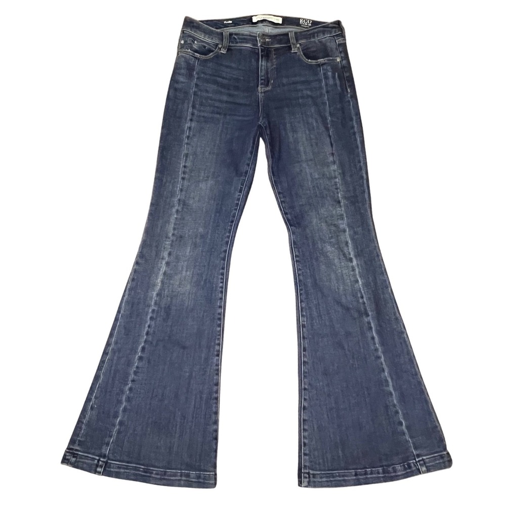 Liverpool Los Angeles High Rise Jeans Eco Flare Dark Wash Seamed Denim 29/8 WMN